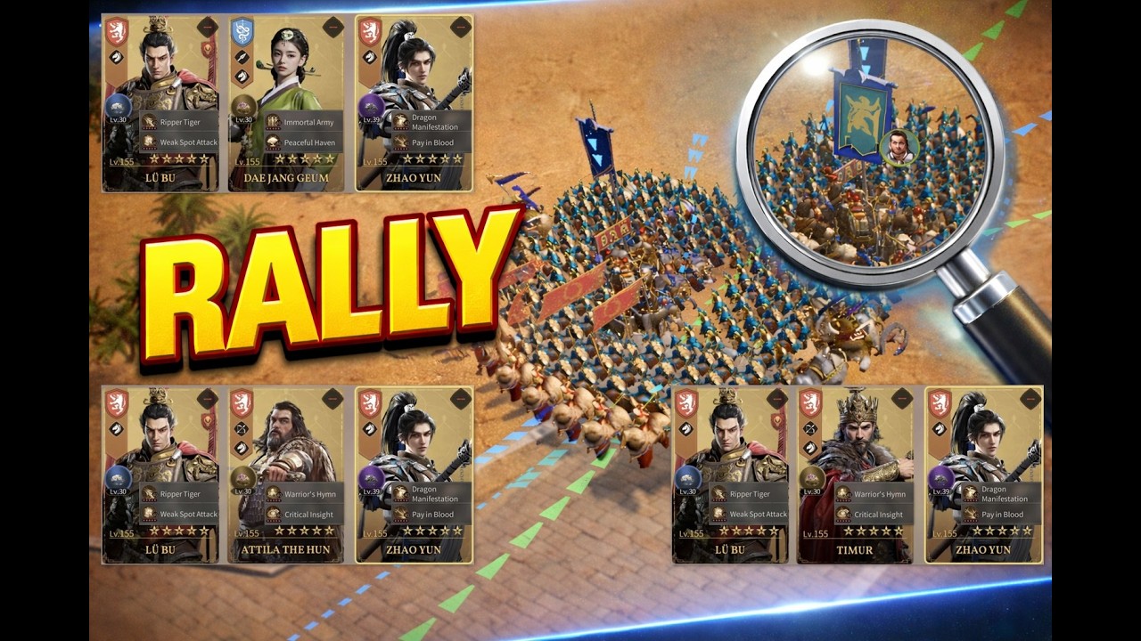 Rallies setup DJG, Timur or Attila with Lu bu ? AOEM
