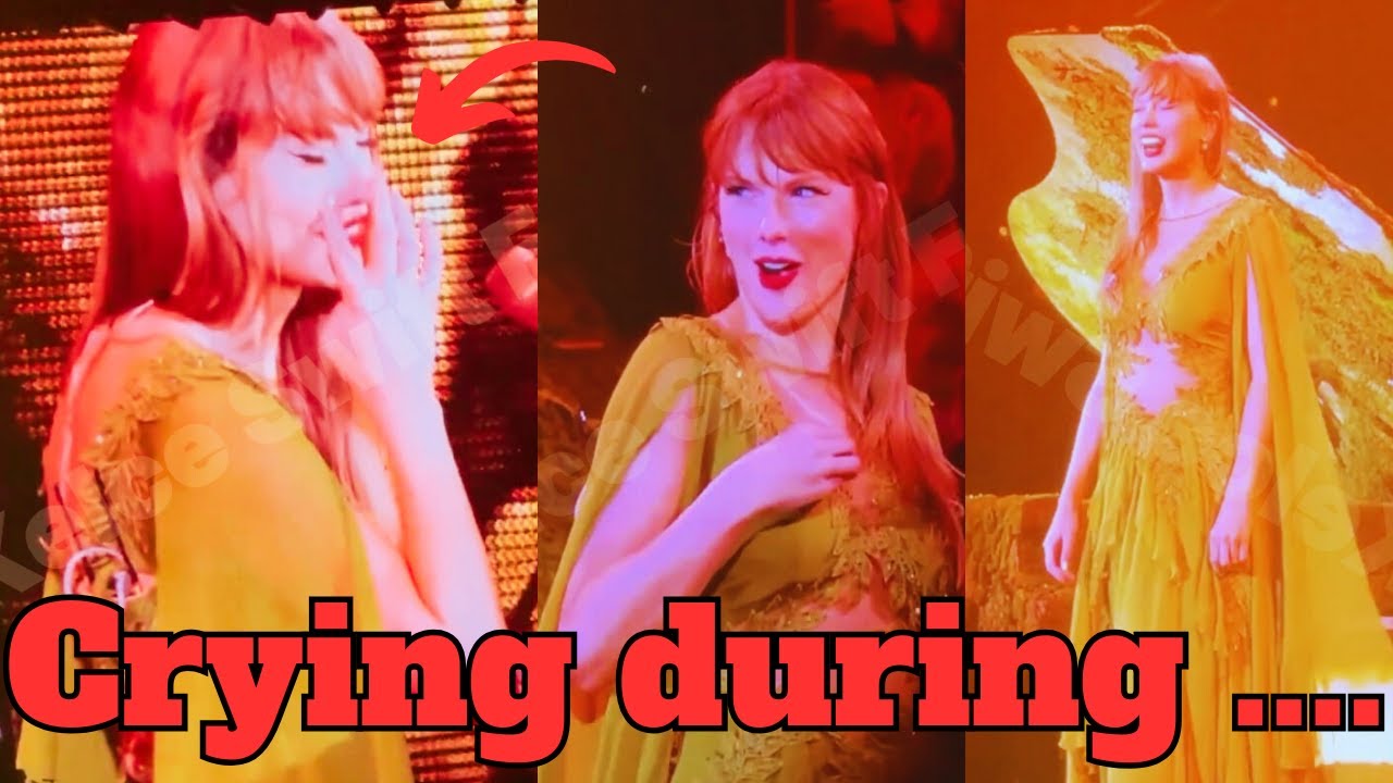 Taylor Swift WIPES away tears and SMILES during applause from Warsaw crowd at Eras Tour N2.