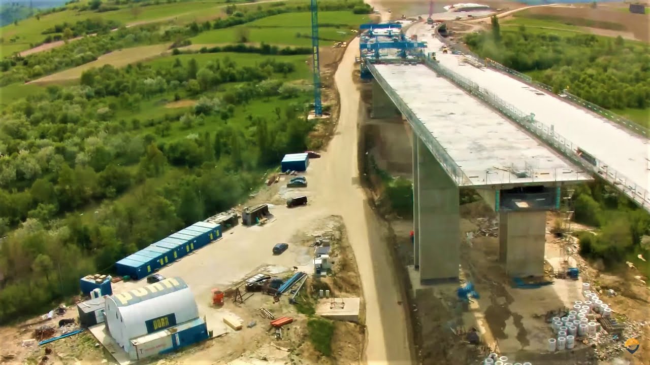 În exclusivitate! Timelapse Viaduct Tălmăcel parte din Secțiunea 1 a Autostrăzii A1 Sibiu-Pitești