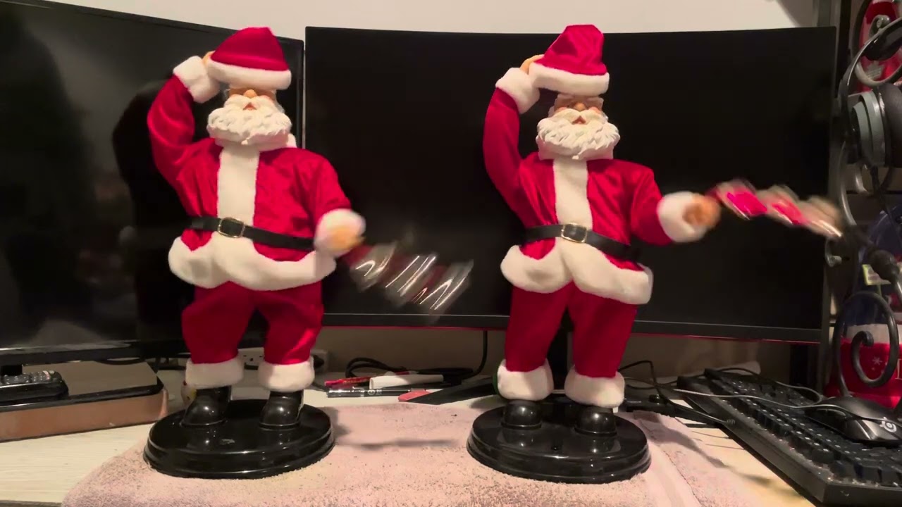 Two Gemmy bell spinning Santa’s (Video from last year)