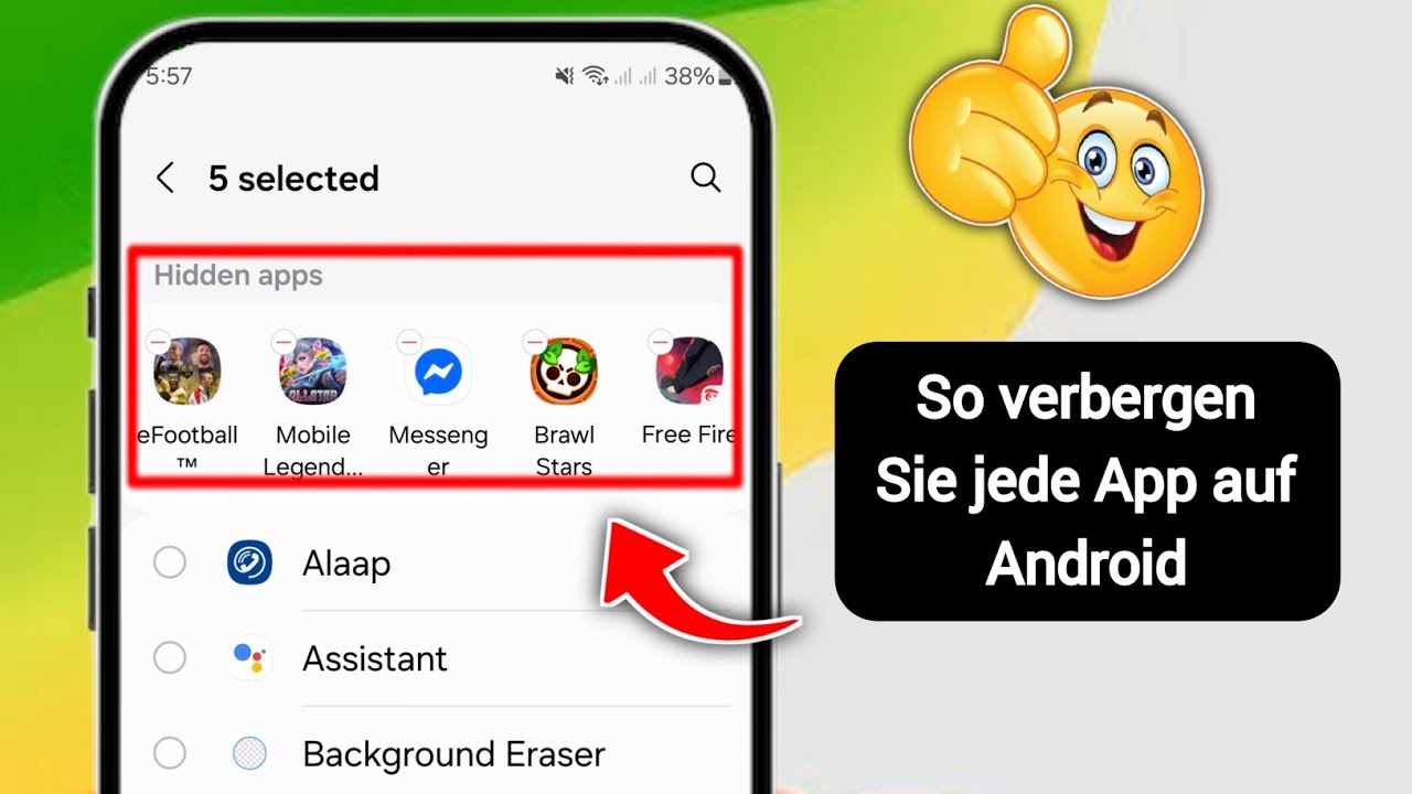 So verbergen Sie Apps auf Android-Smartphones in den Einstellungen, ohne eine App zu verwenden