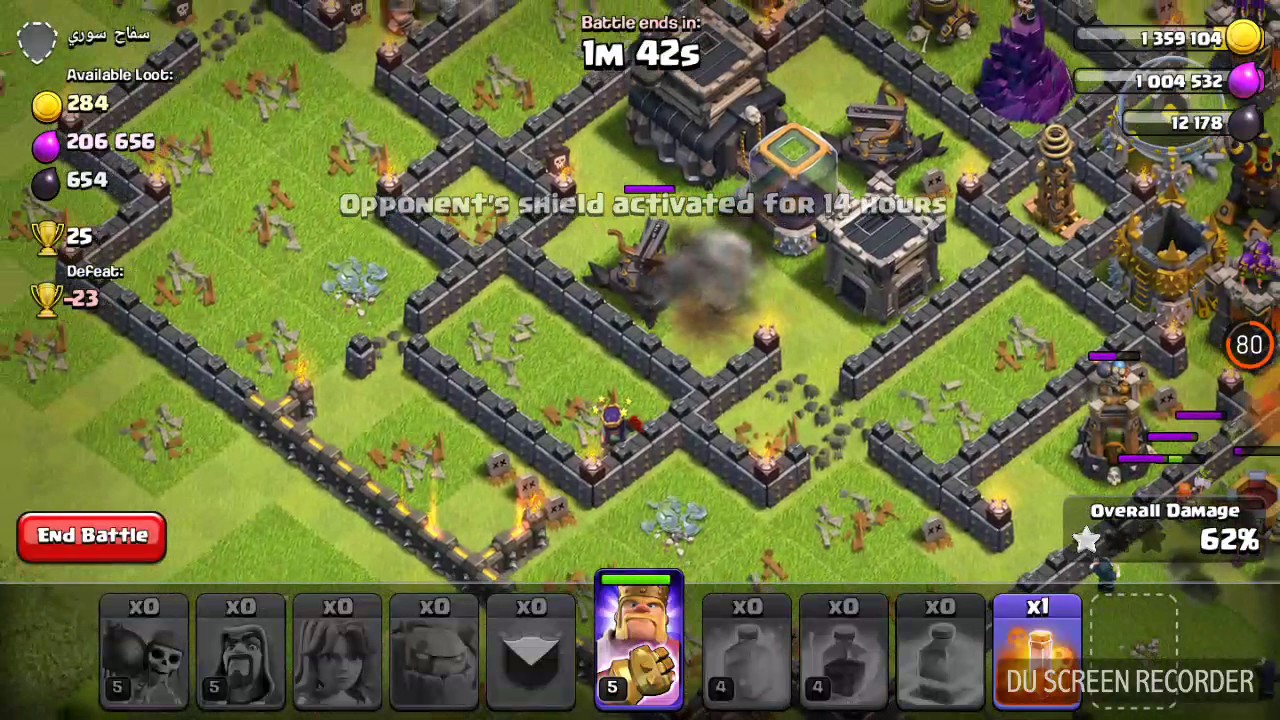 Th9 low level troops govalk 2 stars w king level 5 valks level 1!!