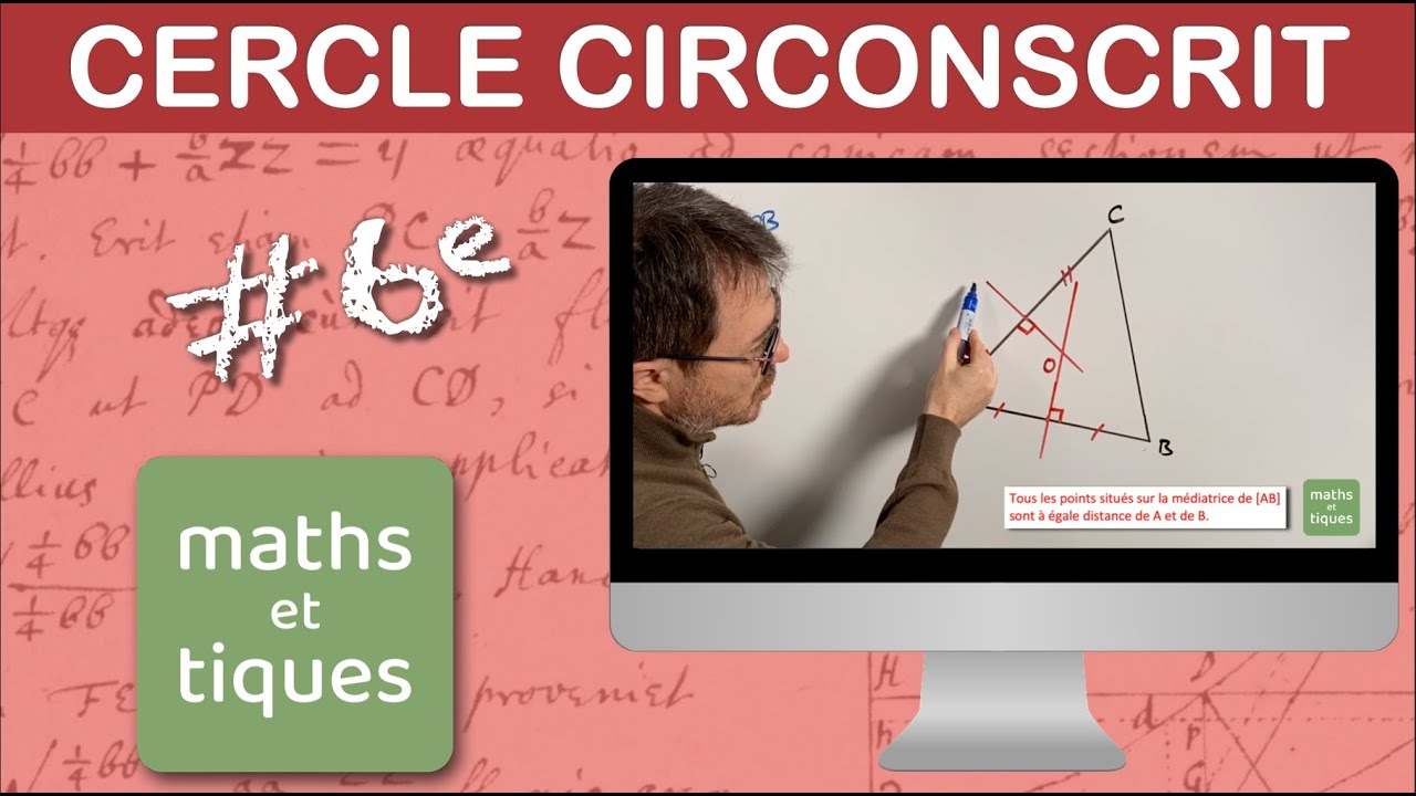 Construire le CERCLE CIRCONSCRIT à un triangle - Sixième