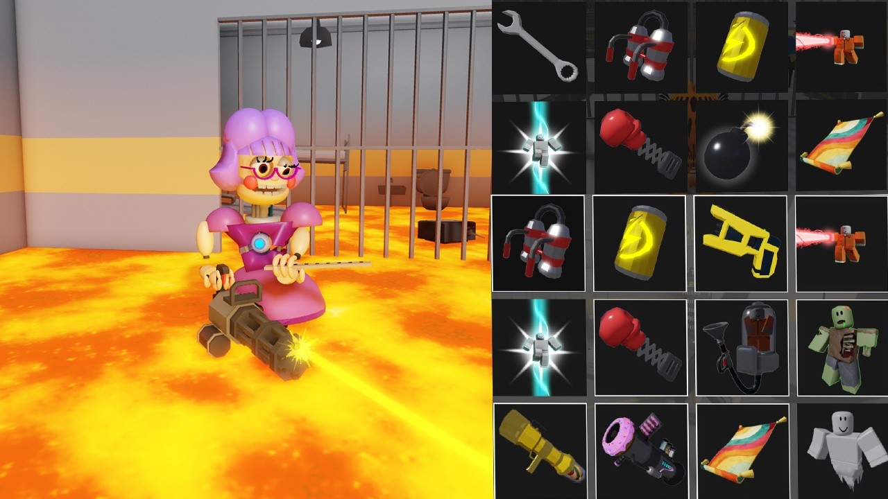 BARRY'S PRISON RUN LAVA! ALL ITEMS ALL BOSSES UNLOCKED! NEW UPDATE!