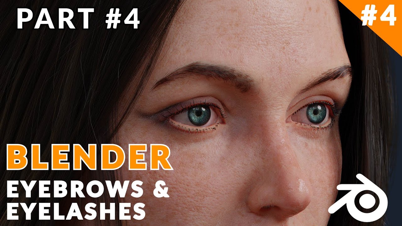 Урок по Blender — как создать брови и ресницы в Blender | Финальная часть [Часть 04]