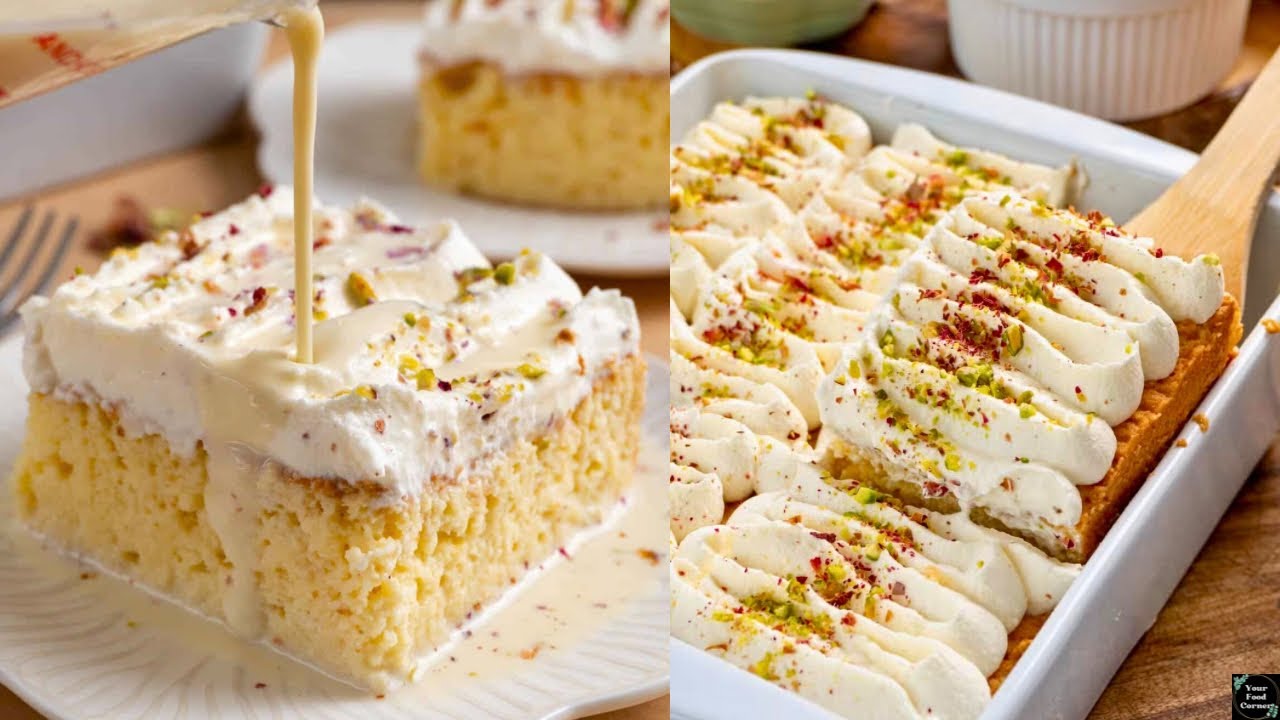 Must Try!! The softest, lightest TRES LECHES CAKE you will ever have. Rasmalai Tres Leches Cake!