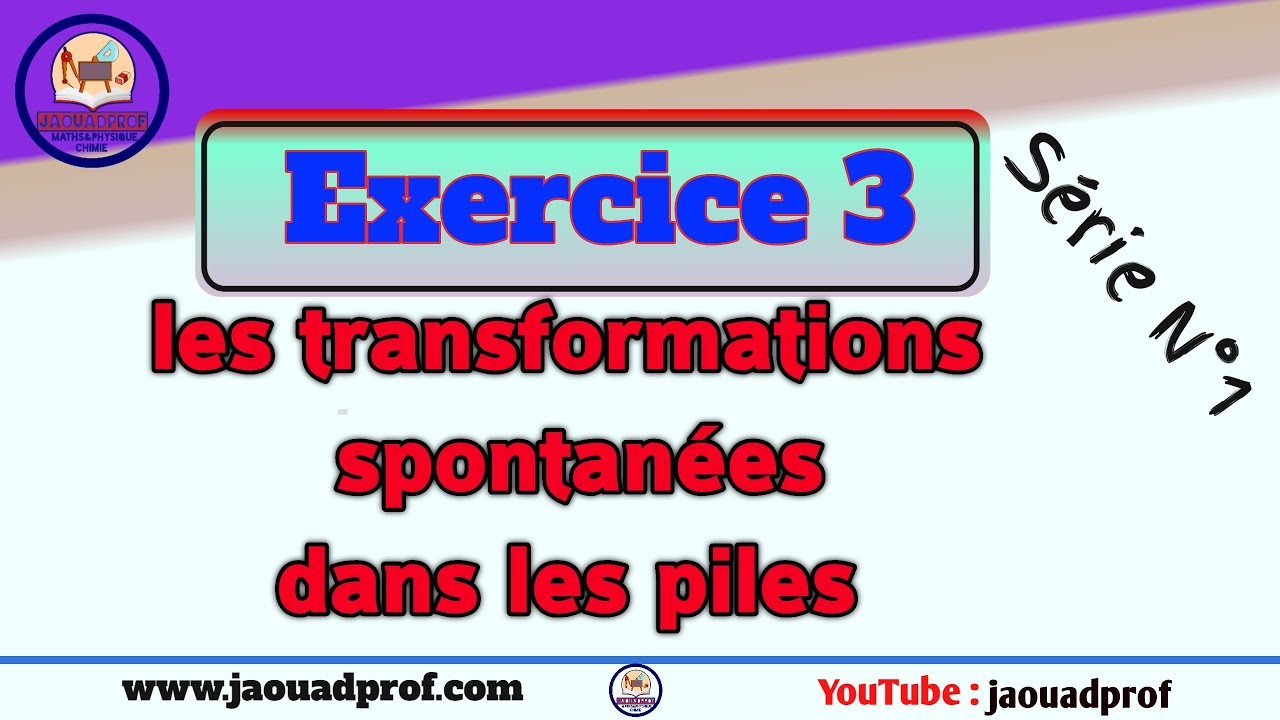Exercice 3: les transformations spontanées dans les piles et production d'énergie