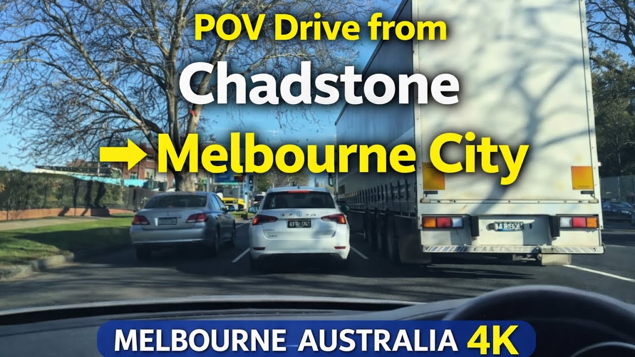 Chadstone to Melbourne City | Real-Time 4K Drive | Relaxing Urban Road Tour 