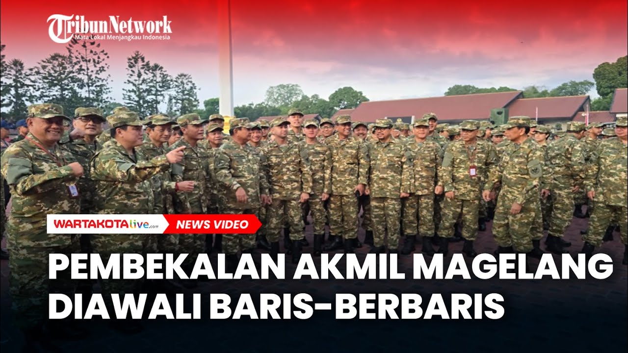 Pembekalan Akmil Magelang Diawali Baris-berbaris,Prabowo-Gibran Hingga Menteri Kenakan Loreng Komcad