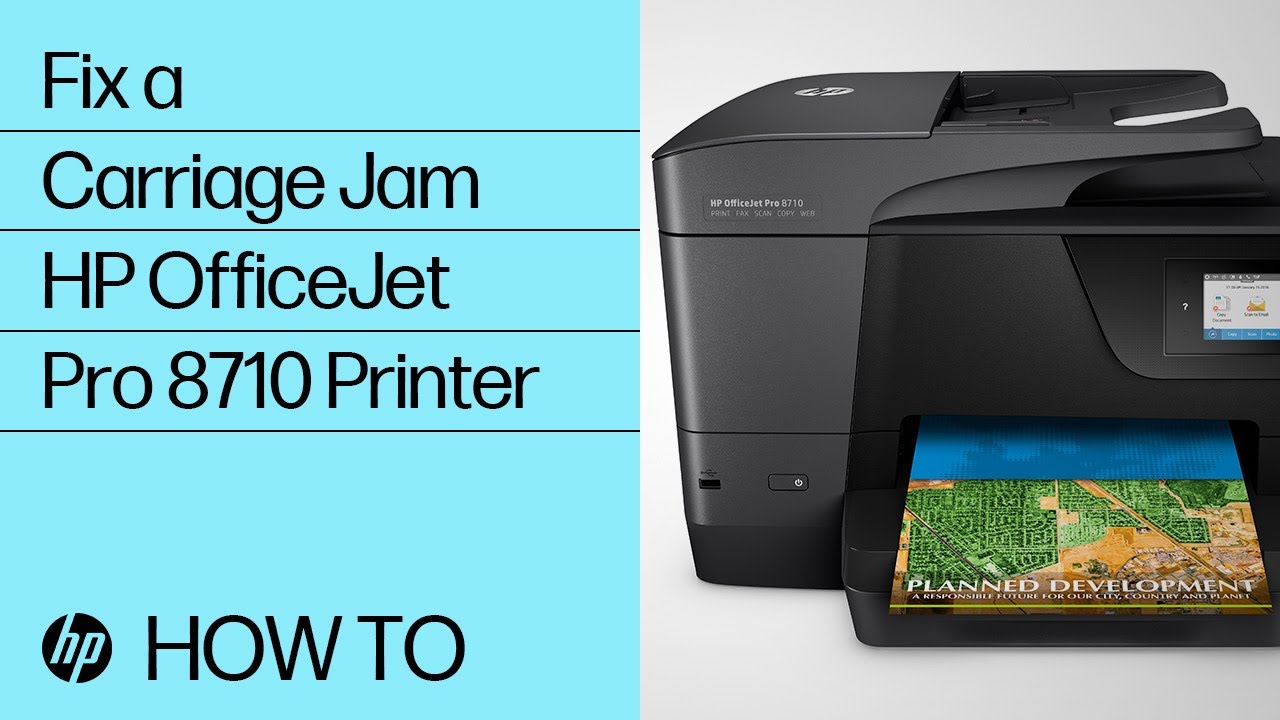 Fixing a Carriage Jam | HP OfficeJet Pro 8710 Printer | HP