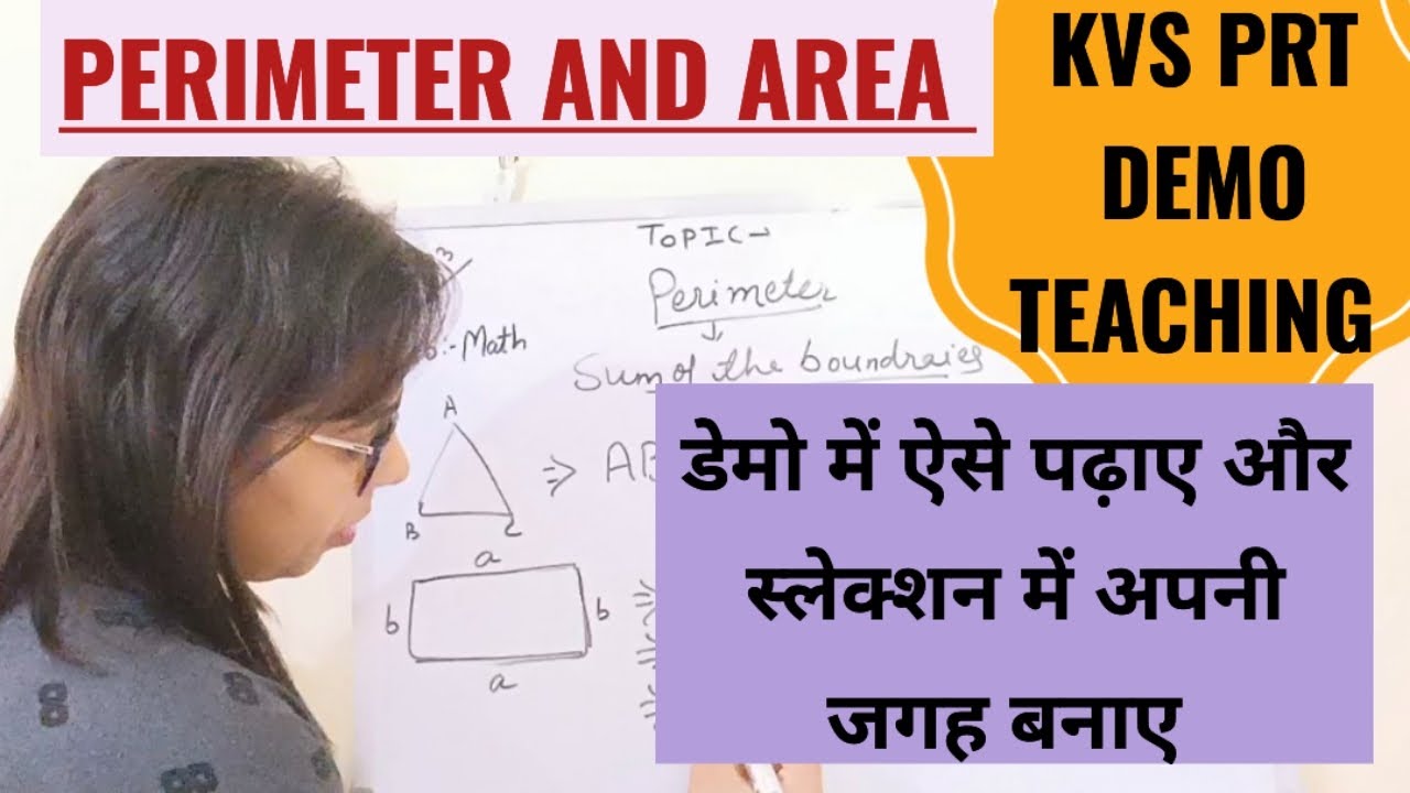 kvs demo teaching of Area and perimeter||kvs prt demo