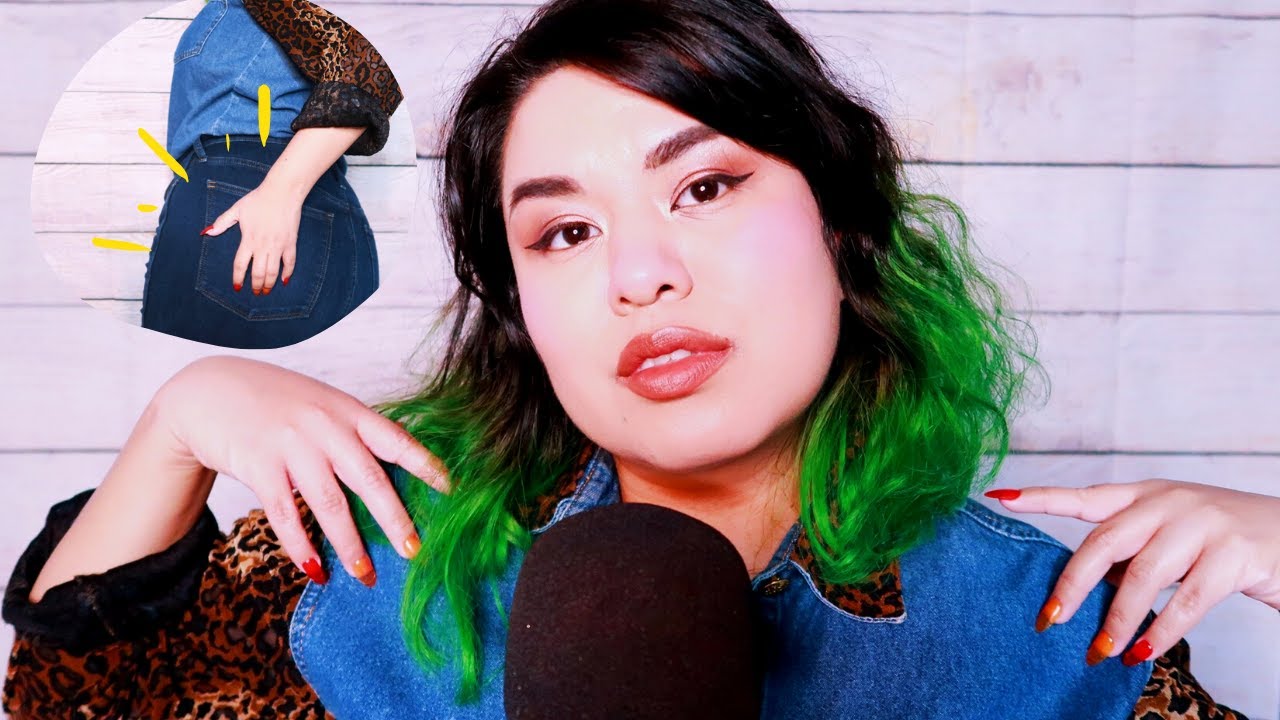 ASMR Jean Scratching But My Entire Outfit is Denim |  Fabric Sounds, Whispers