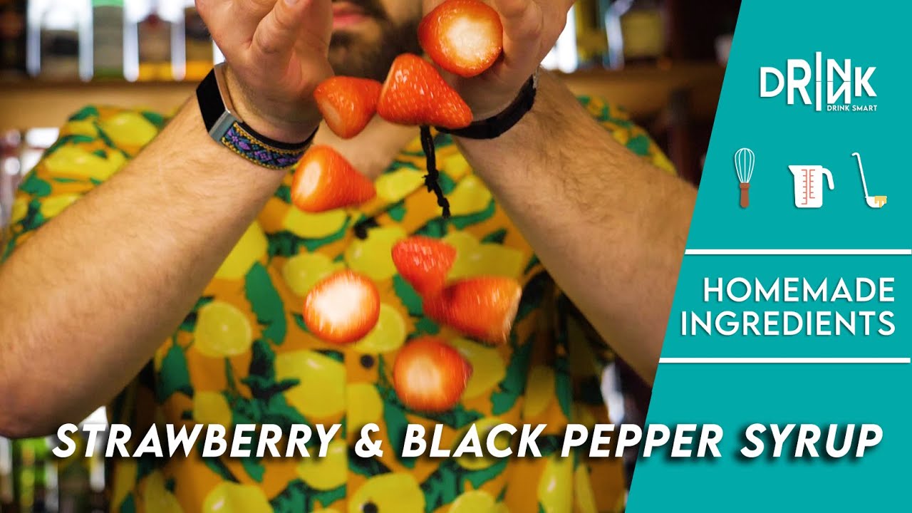 How to make a Strawberry & Black Pepper Syrup - The Cocktail Kitchen
