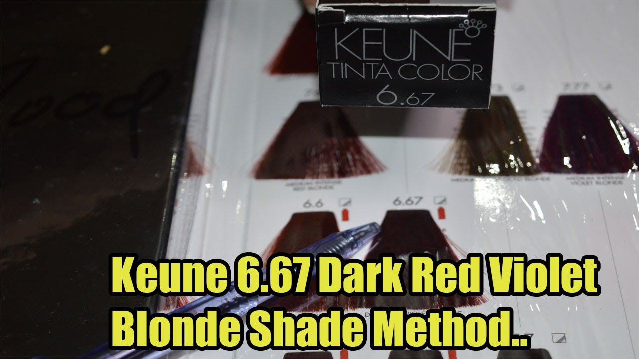 Keune 6.67 Dark Red Violet Blonde Shade Full Method |By The Stylish Mod