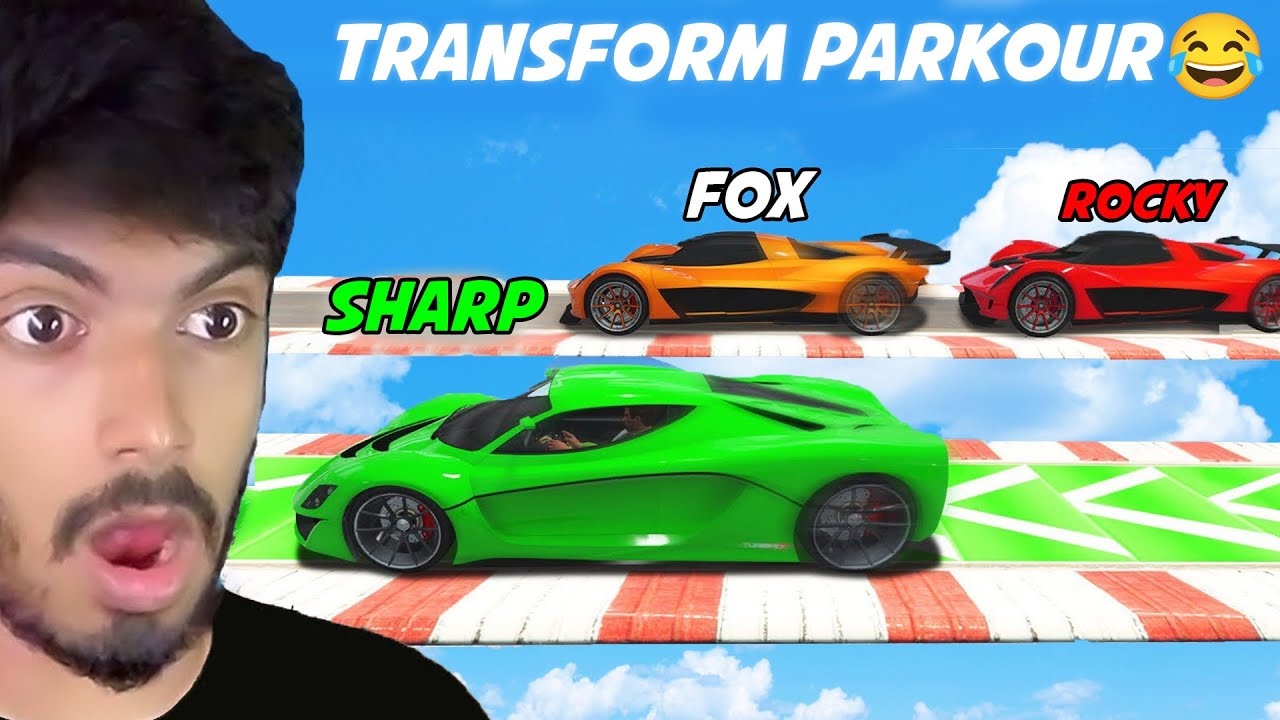 Transform Race With Friends | GTA 5 Stunt Race - Black FOX