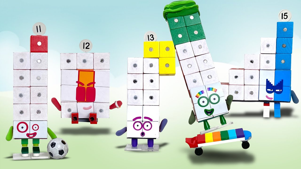 DIY Numberblocks Toys 11 to 15 - Magnetic Cubes Poseable Figures ||  Keiths Toy Box