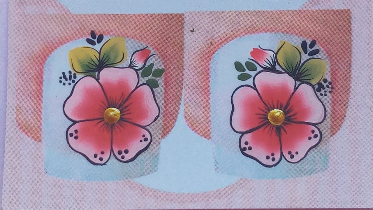 Flor simples carga dupla para iniciante / Adesivos artesanais