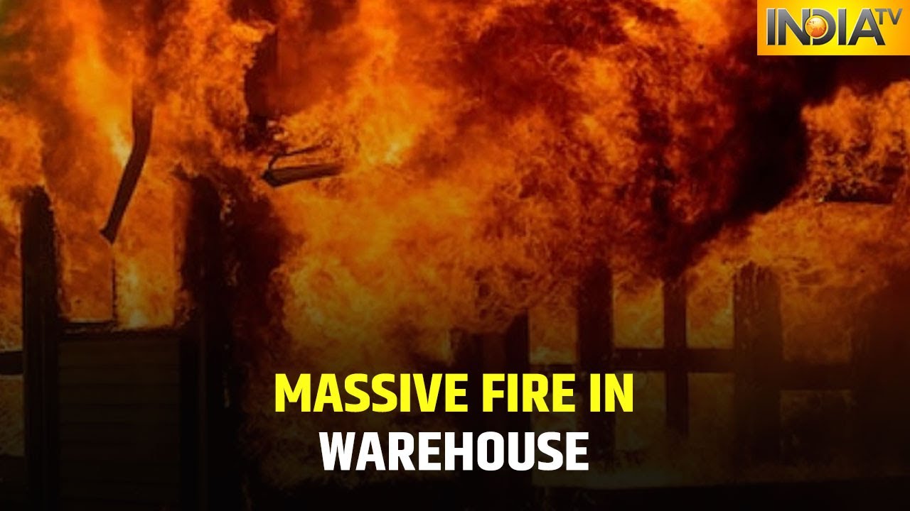 Massive Fire Erupts In Warehouse At Greater Noida