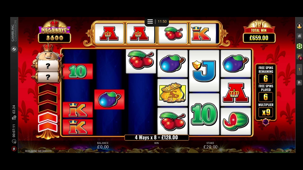 Reel king megaways  free spins max bet  mega win