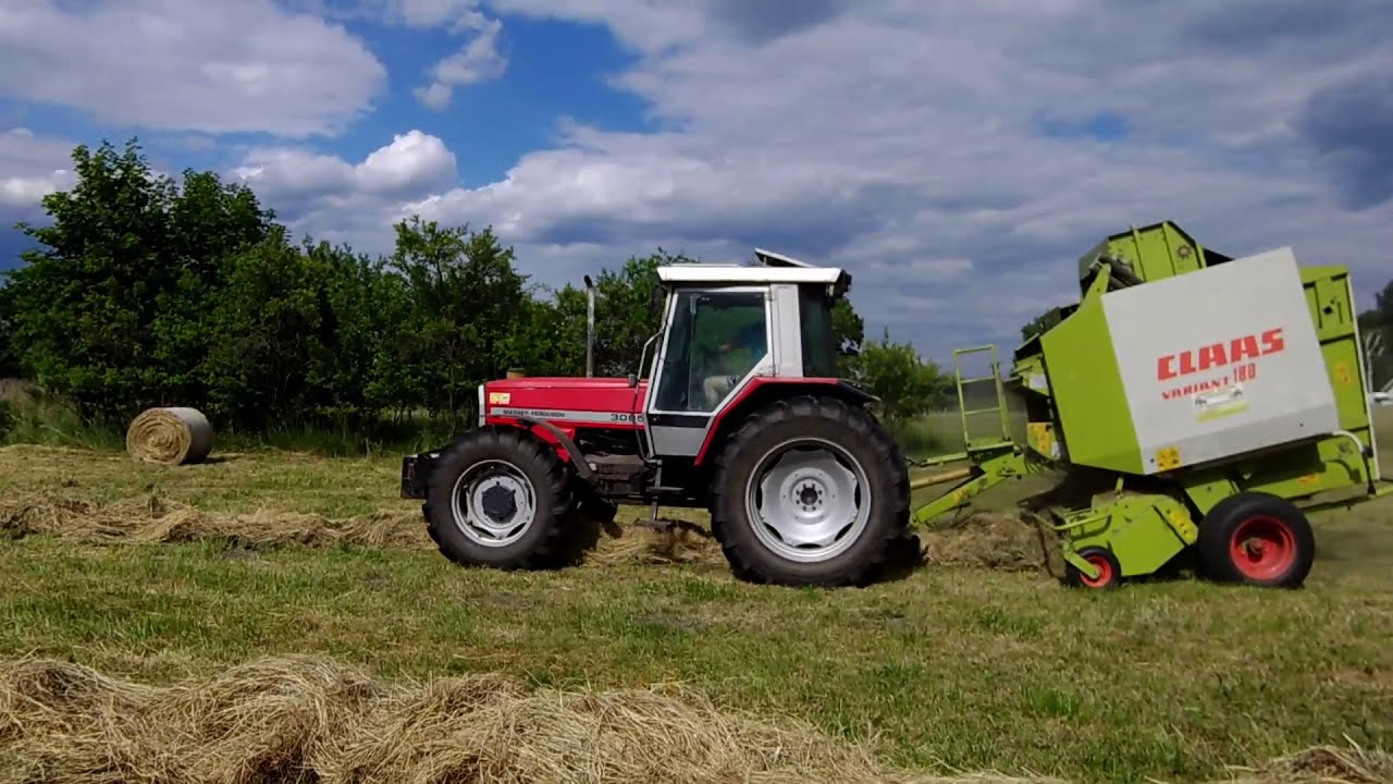 Sianokosy Massey Ferguson 3085 Claas Variant 180