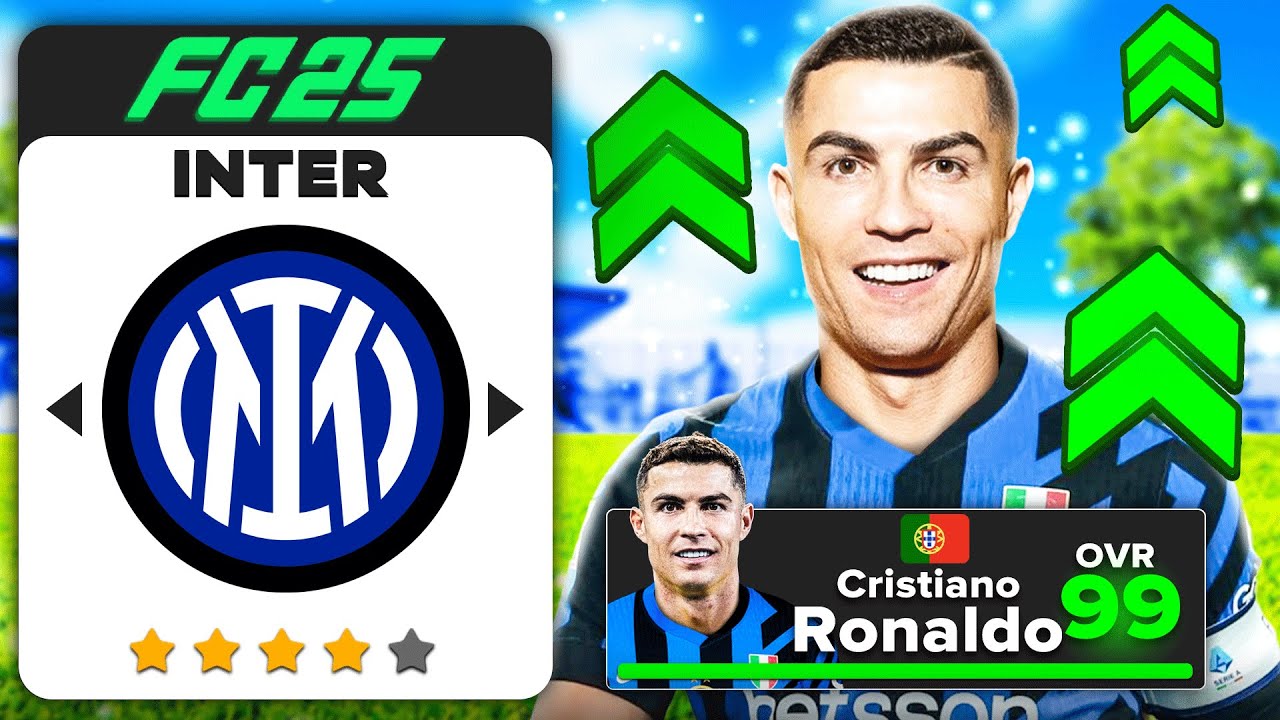 RICOSTRUZIONE TOTALE dell'INTER CON CRISTIANO RONALDO fino AL TRIPLETE STORICO!