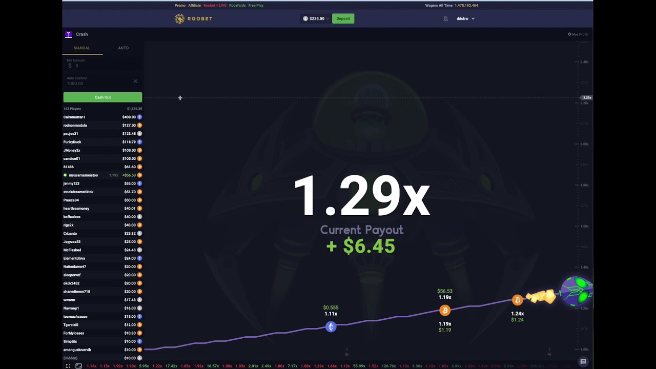 Biggest win yet! ALL IN - Roobet Crash challenge pt4