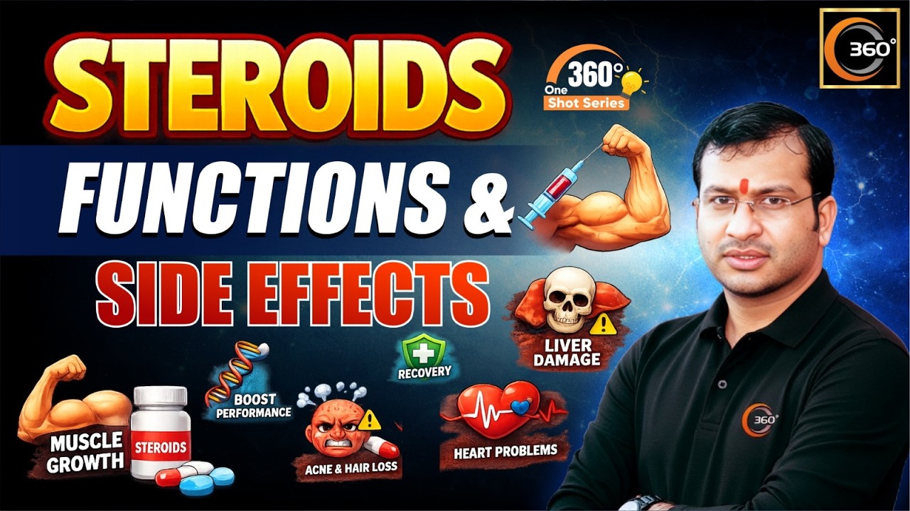What are Steroids? Functions & Side Effects Explained? 360° One Shot Series 🔥| Siddharth Sandu Sir
