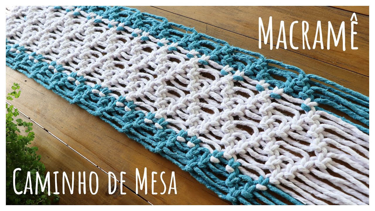 🧵 Caminho de Mesa em Macramê – Passo a Passo para Iniciantes!