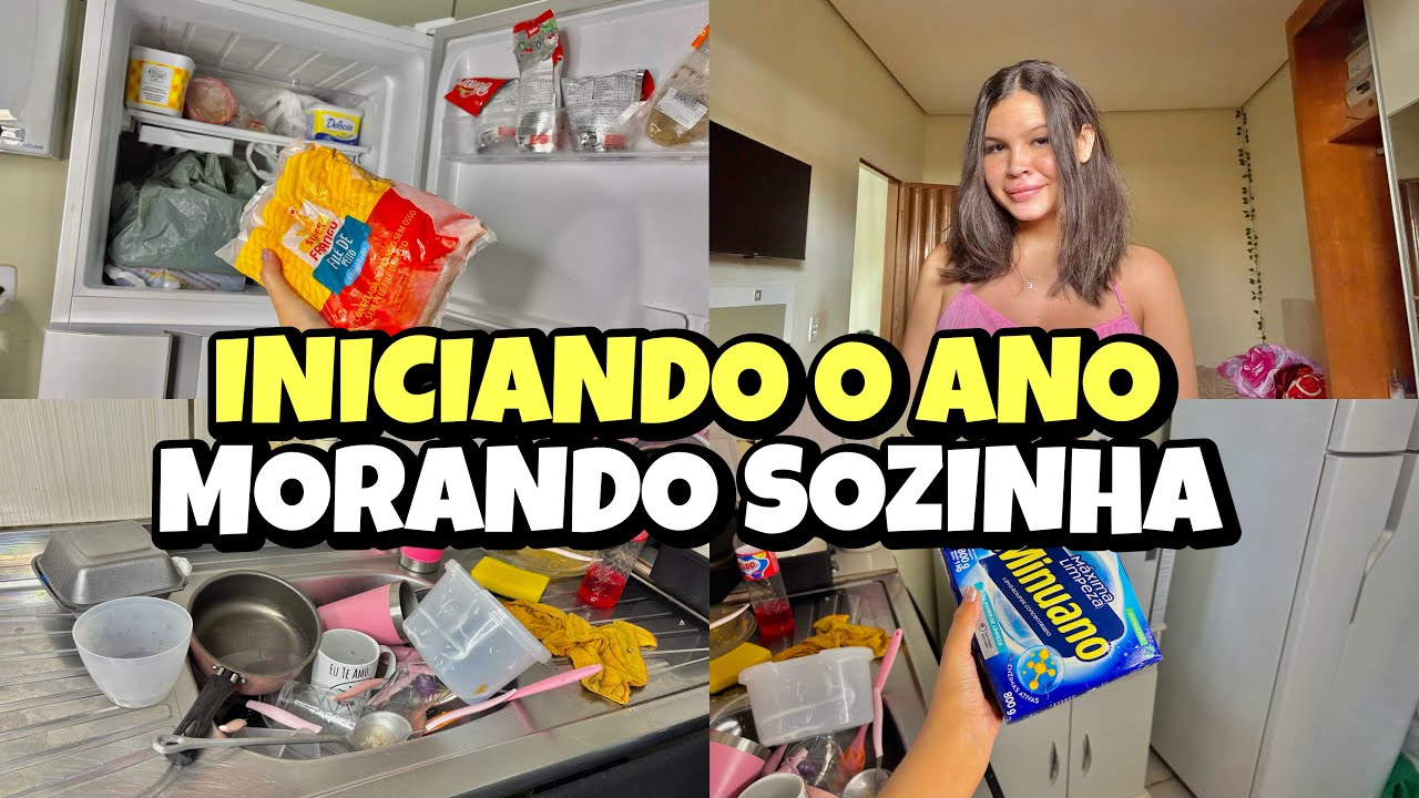 VLOG: INICIANDO O ANO, FAXINA E ORGANIZAÇÃO MORANDO SOZINHA 🏠😍