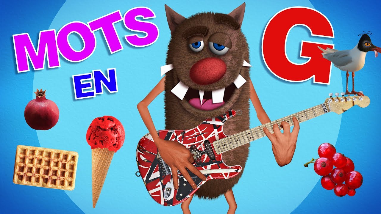 Foufou - Les mots commençant par G pour les enfants (Learn words starting with G for kids) 4k