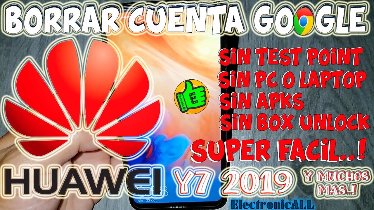 Borrar cuenta Google Huawei Y7 2019 DUB-LX3 SIN PC, SIN TEST POINT, SIN BOX, SIN APPS, SUPER FÁCIL!