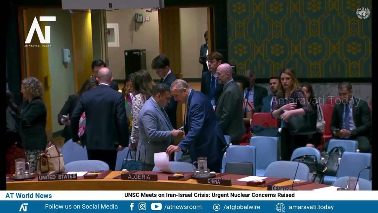 UNSC Meets on Iran-Israel Crisis: Urgent Nuclear Concerns Raised | Middle East War | Amaravati Today