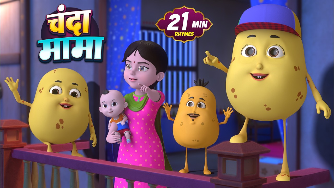 Chanda Mama Door Ke + More Rhymes | चंदा मामा l Hindi Rhymes And Kids Songs l Bal Geet Studio