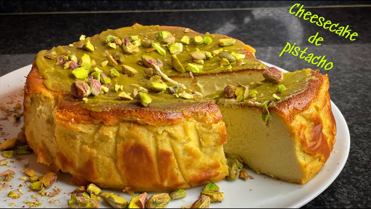 CHEESECAKE DE PISTACHO en Airfryer, CREMA DE PISTACHO casera
