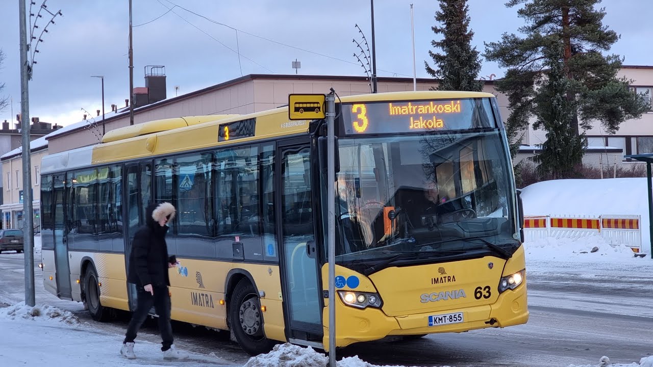 V-S Bussipalvelut 63 Scania Citywide LE K250UB @ local bus line 3 in Imatra, Finland