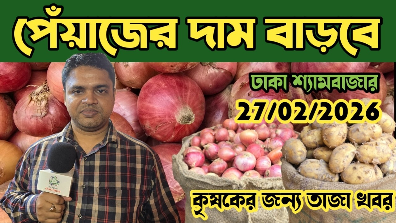 27/02/2026; দাম বাড়বে পেঁয়াজের | ঢাকা শ্যামবাজার | Onion wholesale market price Dhaka