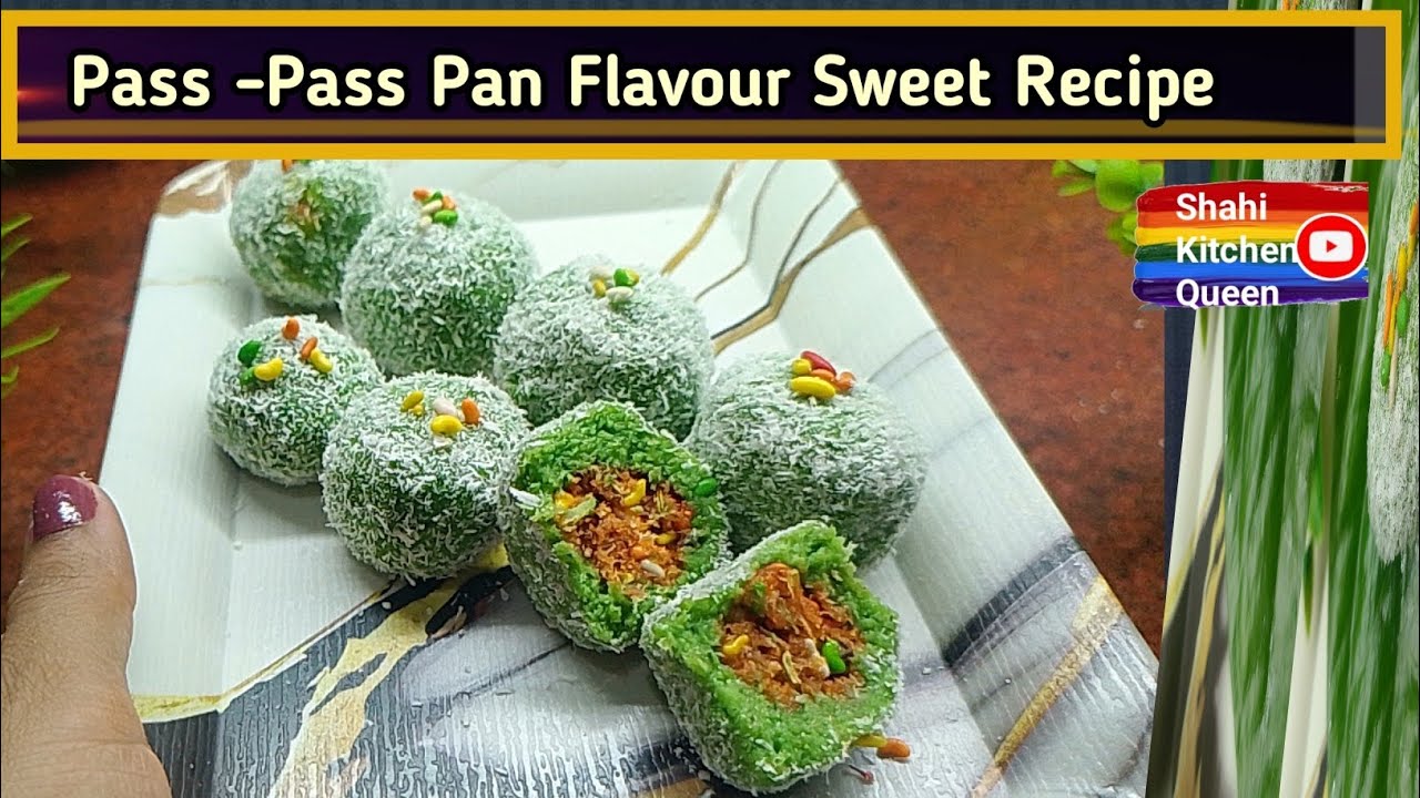 Pan Sweet Recipe without Condensed  Milk Betel leaf Laddu🫰Stuffed Paan/Sweet Pan 💥Instant Sweet ✨