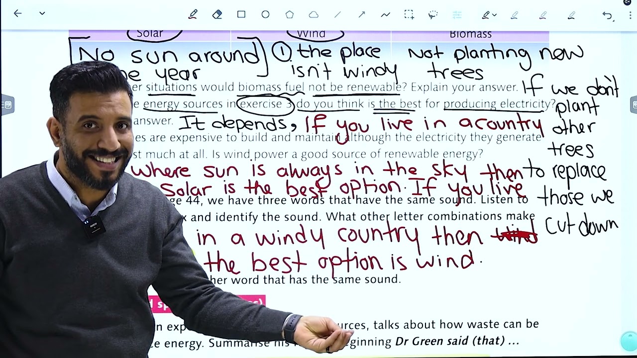د. أحمد الثلجي - حل أسئلة قطعة Sources of Energy