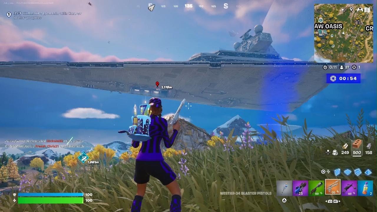 Fortnite .. Star Destroyer Bombardment .. view from far away .. C6MS1