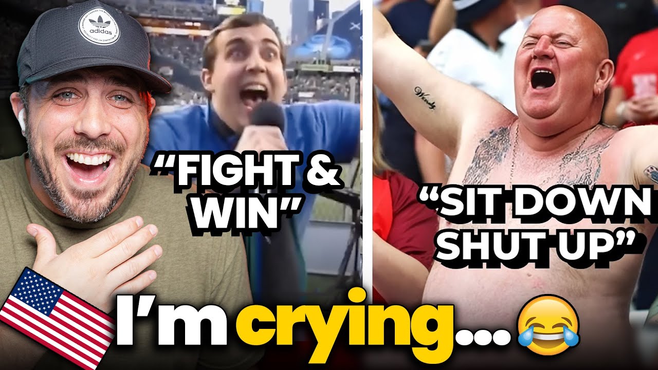 American Reacts to Cringe US Football Chants vs UK Chants