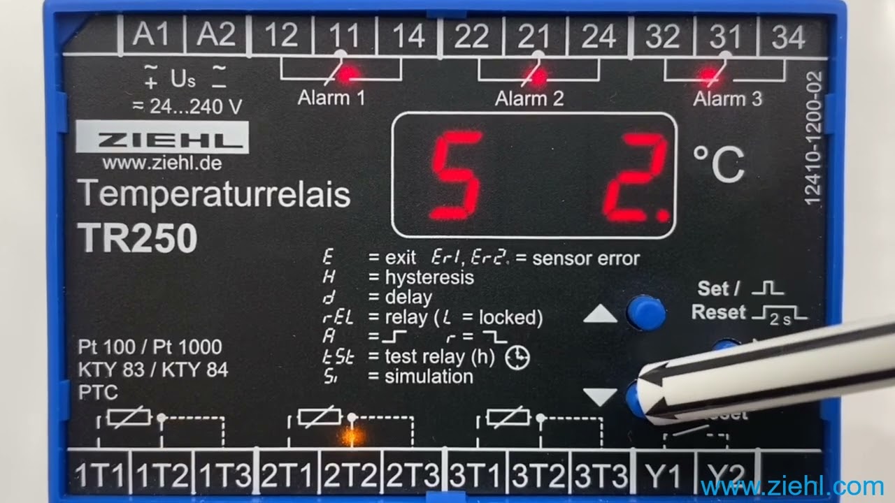 ZIEHL TR250 - simulation function