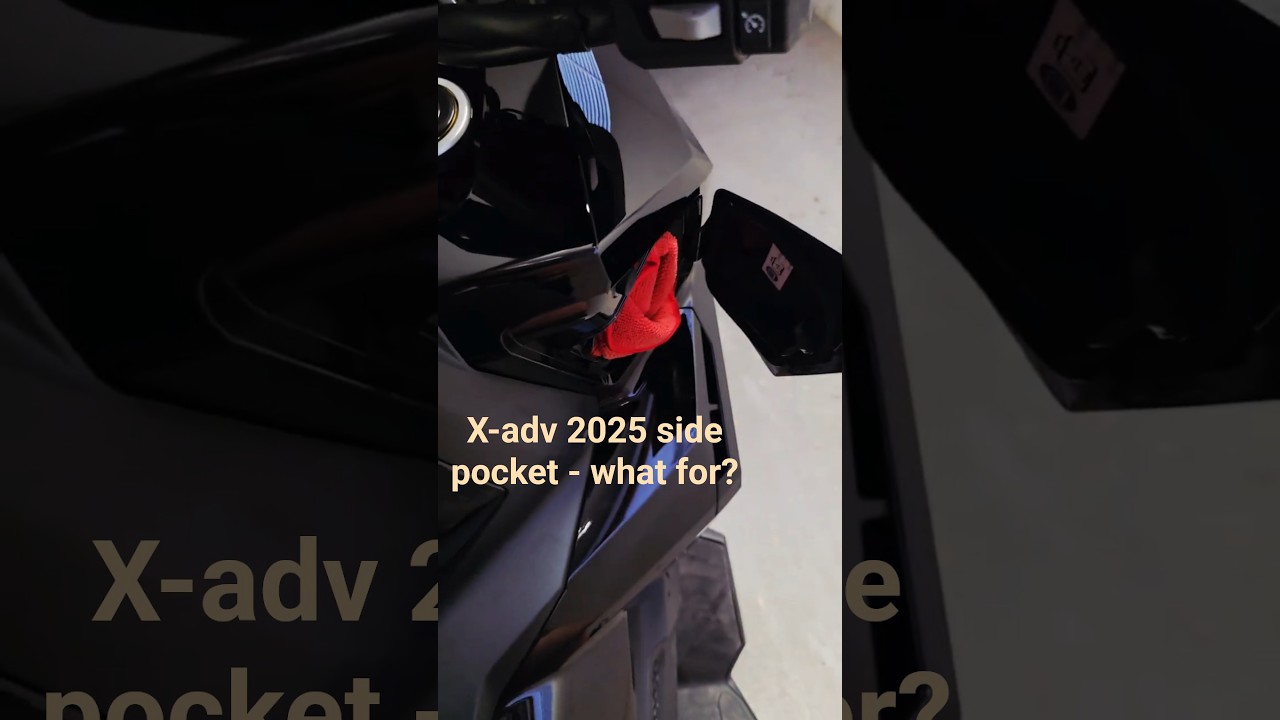 HONDA X-ADV 750 2025 - SIDE POCKET - WHAT CAN YOU EXACTLY PUT IN IT? #honda #xadv #xadv750