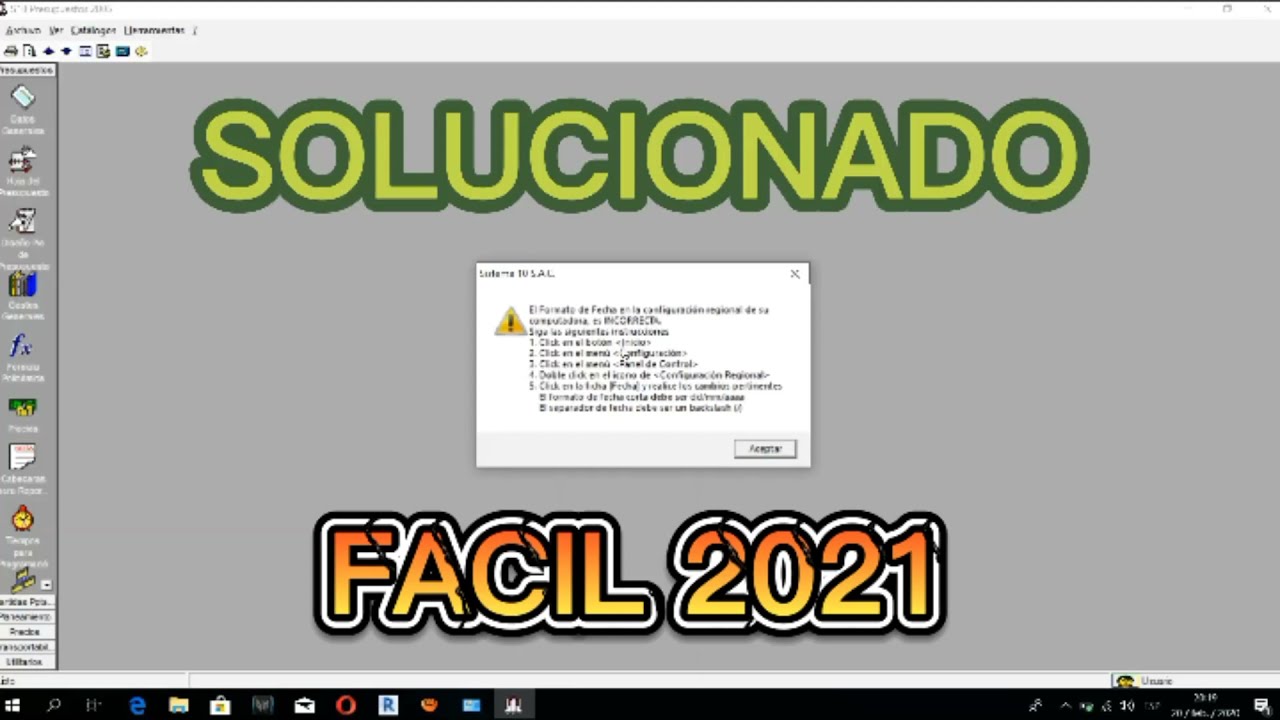 SOLUCIÓN S10 EL FORMATO DE FECHA EN LA CONFIGURACIÓN REGIONAL DE SU COMPUTADORA ES INCORRECTA | Will