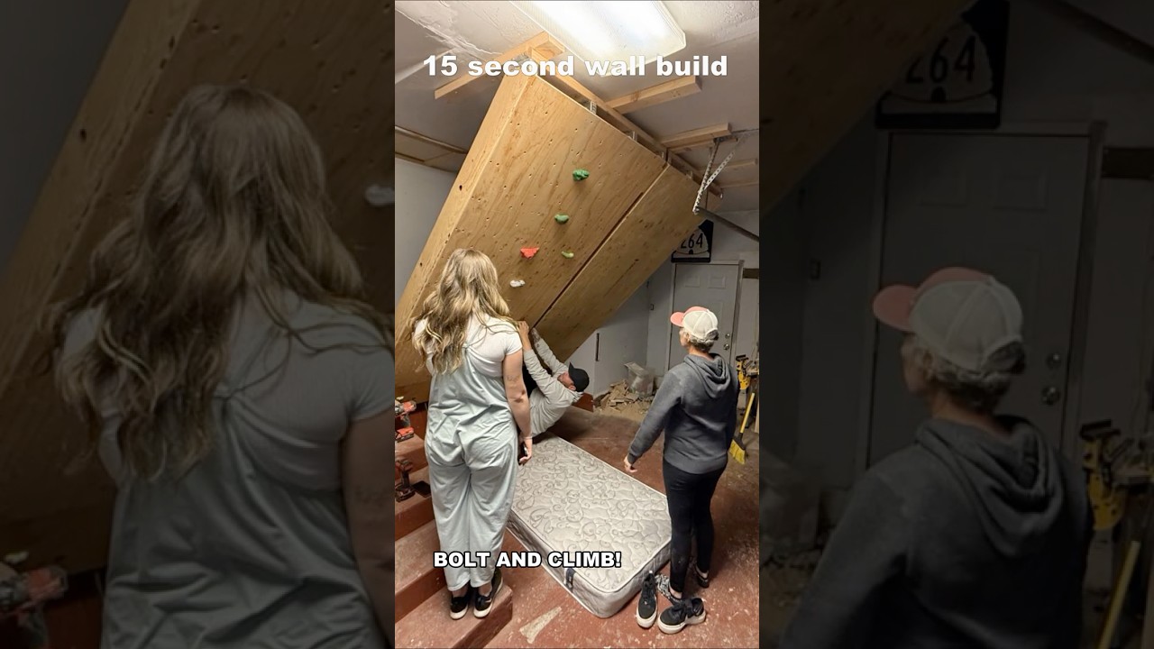 WALL BUILDING #climbing #climbingholds #woodworking #excercise #bouldering