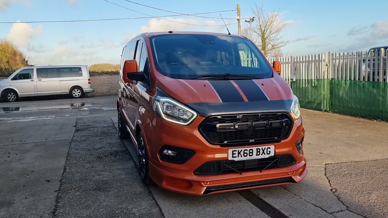 Ford Transit custom sport auto 2018 orange