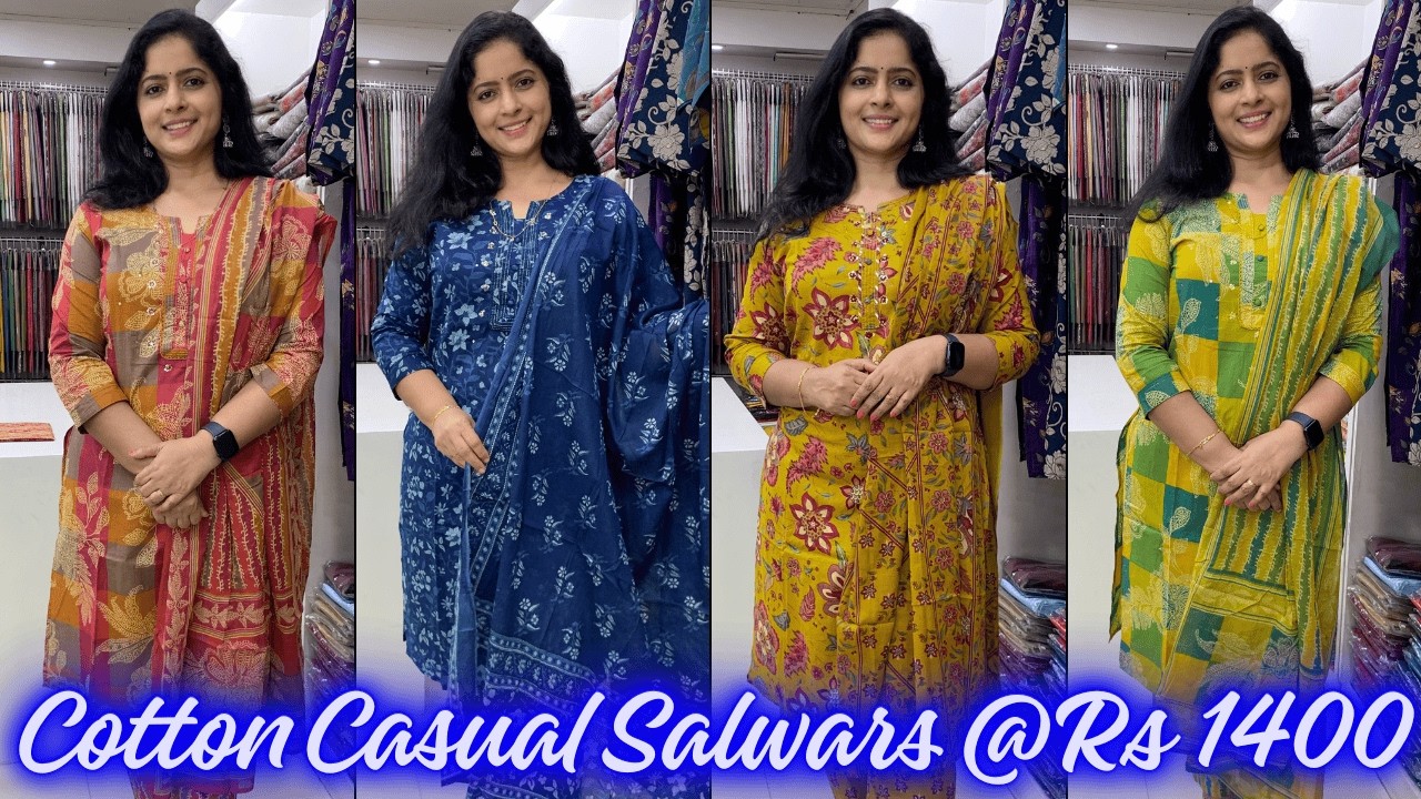 Cotton Printed Budget Salwar Suits | Ready Made Full Sets At Rs 1400 | @TrendzAlappuzha