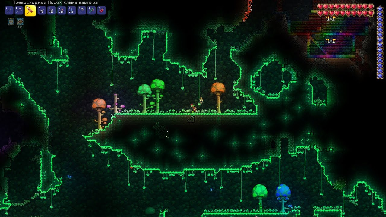 Поход в джунгли и пески в Terraria с Emma Fit семечко get fixed boi 7