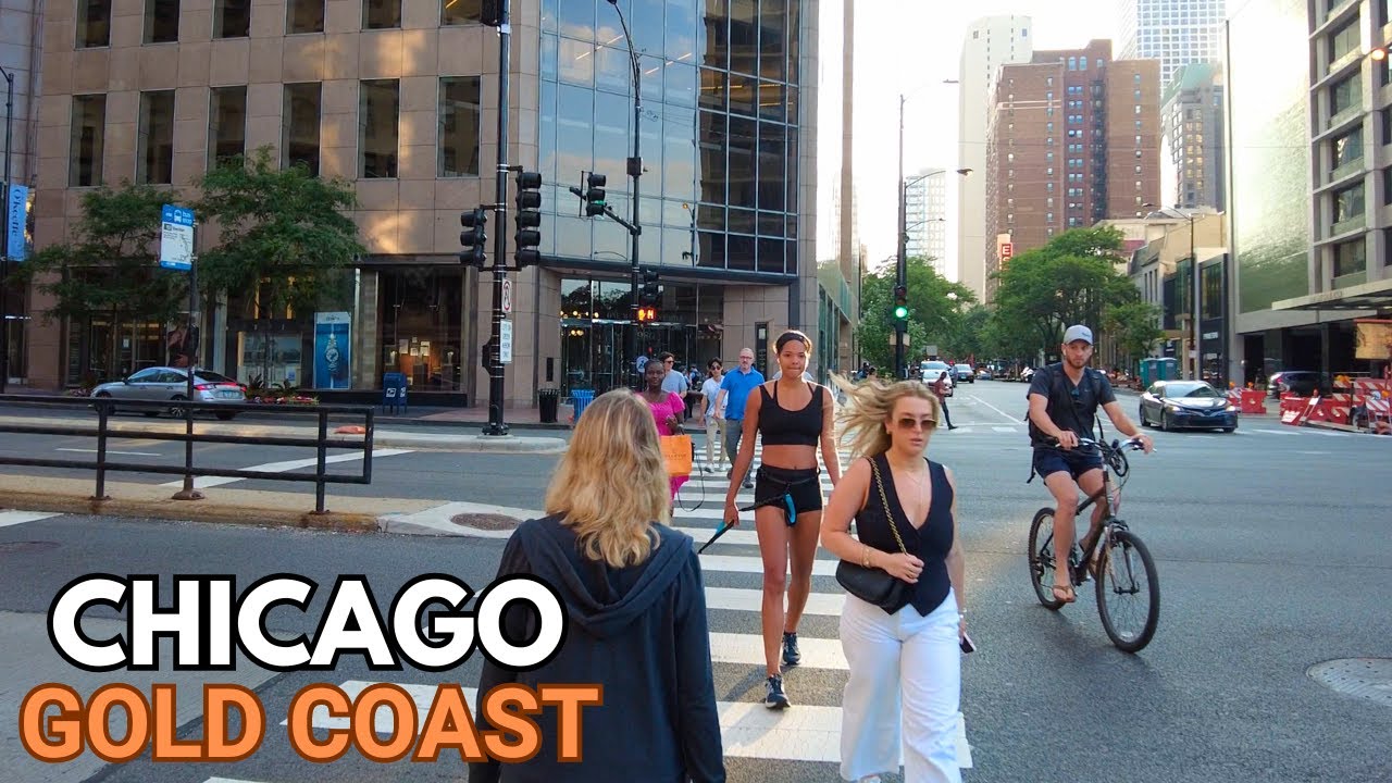 Chicago (USA) Gold Coast Neighborhoods Walking Tour on Wednesday | July 10, 2024 | 4k Video