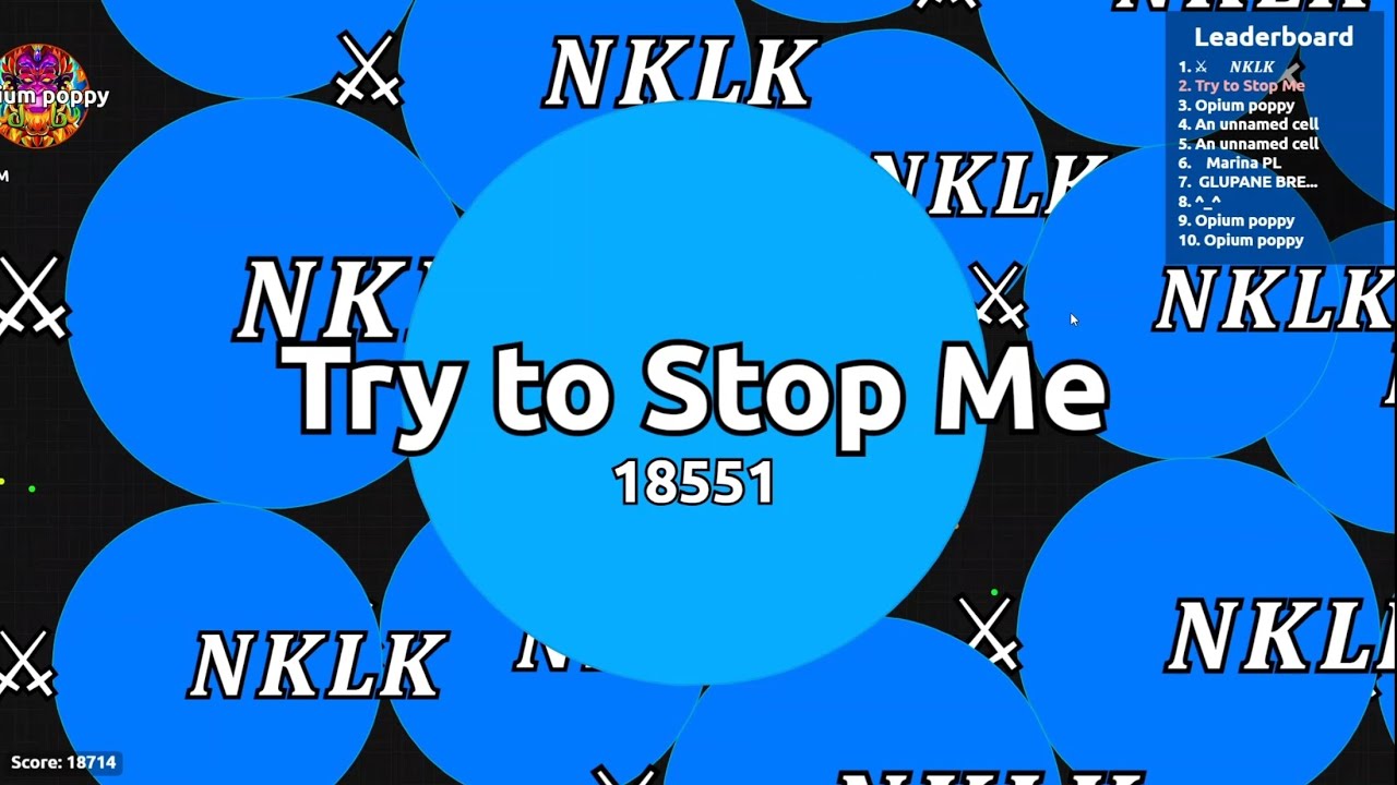 Попробуйте меня остановить 🙇 Безумный одиночный геймплей в Agar.io