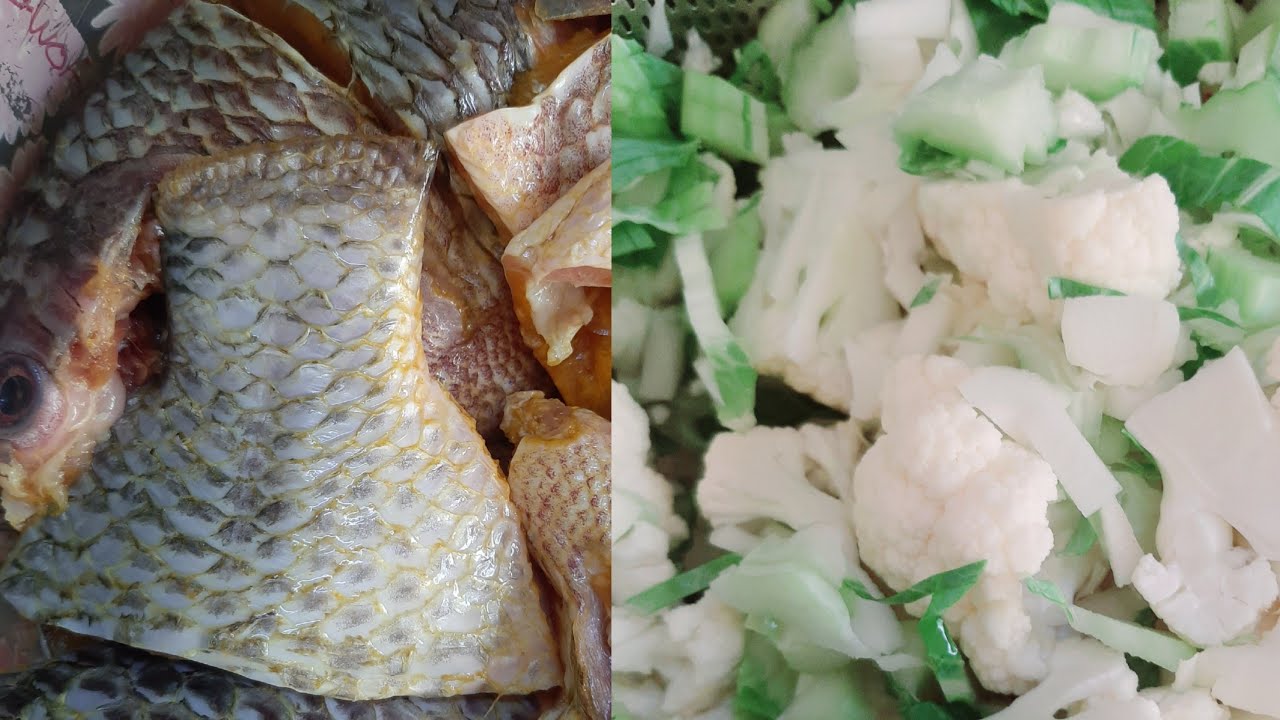 telapia fish 🐠vegetable 🥦🦐cooking